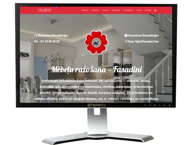 Mēbeļu ražošanas uzņēmuma mājas lapas izstrāde
